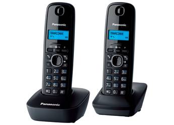 Р/телефон Panasonic KX-TG1612RUH (серый/черный, 2 трубки)