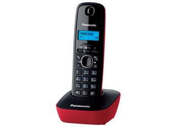 Р/телефон Panasonic KX-TG1611RUR (черный/красный)