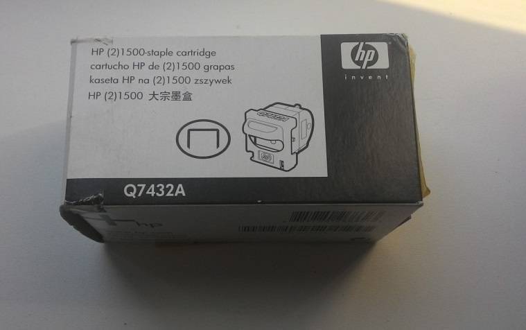 Скрепки HP Staple Cartridge for Stapler/Stacker для LJ 3392/M2727/M3035/CM3530 2*1500шт (Q7432A/Q7432-67001/Q7432-67901)