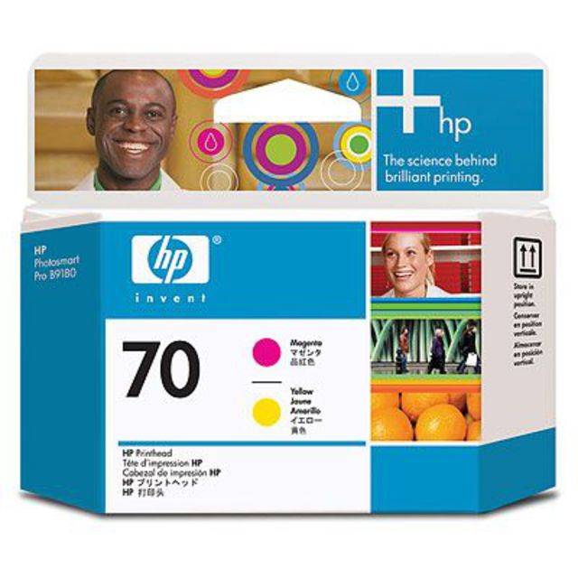 Печатающая головка HP 70 пурпурная и желтая (16000 стр)